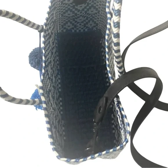 Tin Marin Woven Crossbody Artisan Bag Navy & White New with Tags 3 available - Picture 2 of 10